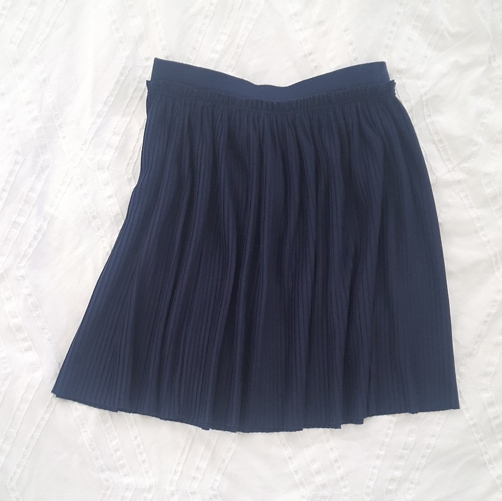 H&M Navy Mini Pleated Skirt